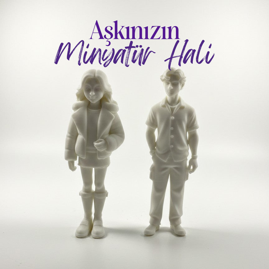 Museum of us™ Kişiye özel 3 boyutlu Minyatür çift figürü