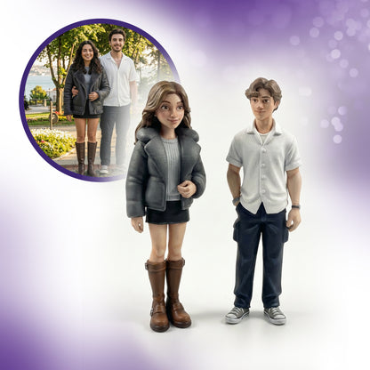 Museum of us™ Kişiye özel 3 boyutlu Minyatür çift figürü